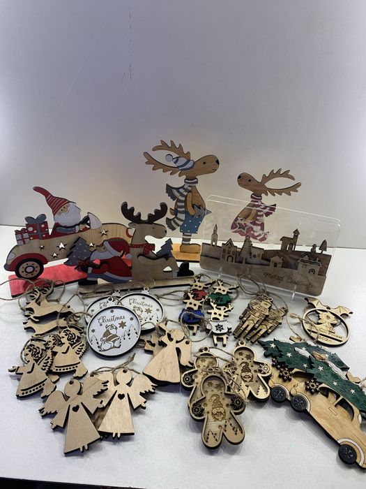 Новорічний декор, ялинка, деревʼяні іграшки