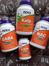 Nac Нак Kelp йод келп Габа Gaba 5 htp 5 штп витамины Now foods