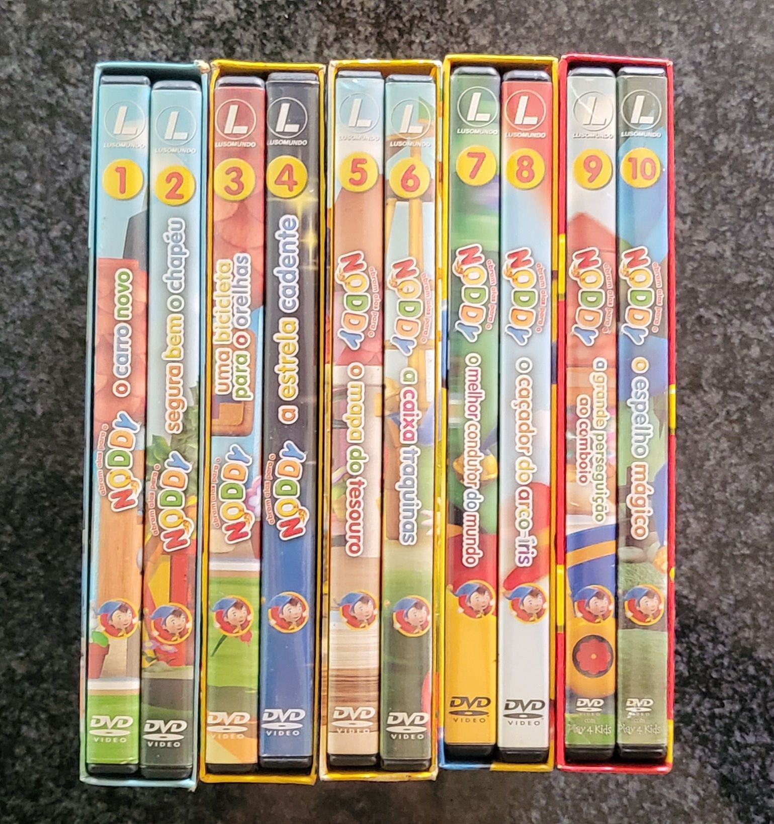 Coleção completa de 10 DVDs do Noddy