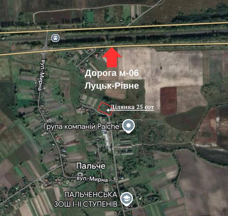 Терміновий Продаж ділянок 21 та 25сот  з будиночком с. Пальче, Волинь