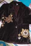 Blazer senhora veludo castanho