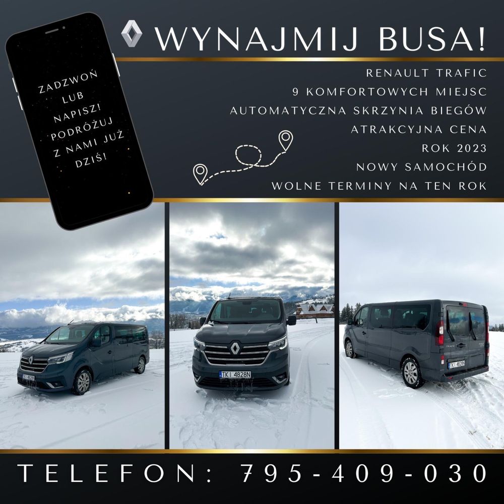 Wynajem Bus 9 osobowy wynajem  9-cio wypożyczalnia
