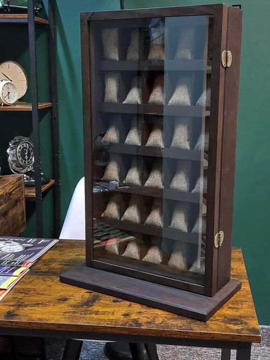 WITRYNA SKRZYNECZKA GABLOTA pudełko na 30 zegarków drewniana hand made