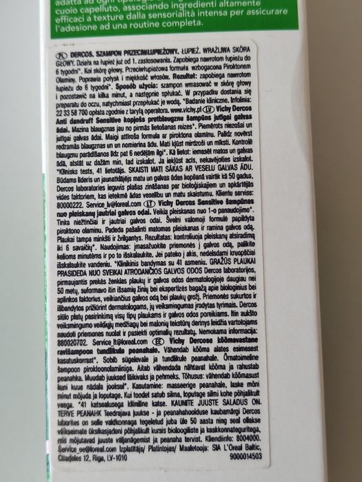 Vichy Dercos Szampon Przeciwłupieżowy Do Skóry Wrażliwej 200ml