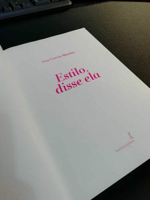 Livro "Estilo, disse ela" de Ana Garcia Martins