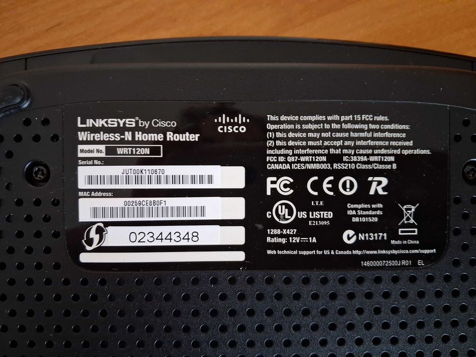 Router Cisco Linksys WRT120N