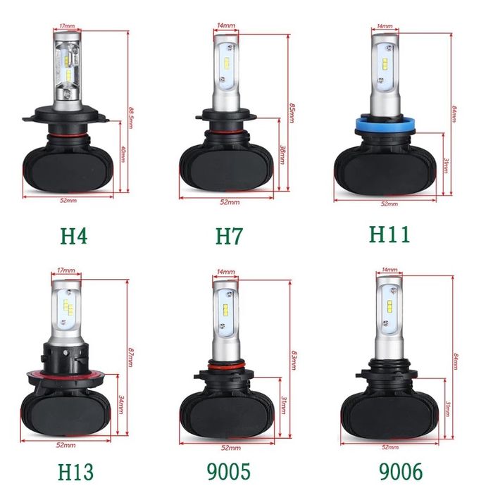 Автомобильные светодиодные LED лампы H11 H7 H4 H1 Lanos Toyota BMW KIA