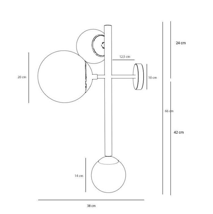 NOWA Lampa/kinkiet DIONE WALL 3 BLACK 1092Y1, ALDEX, nowoczesna,design