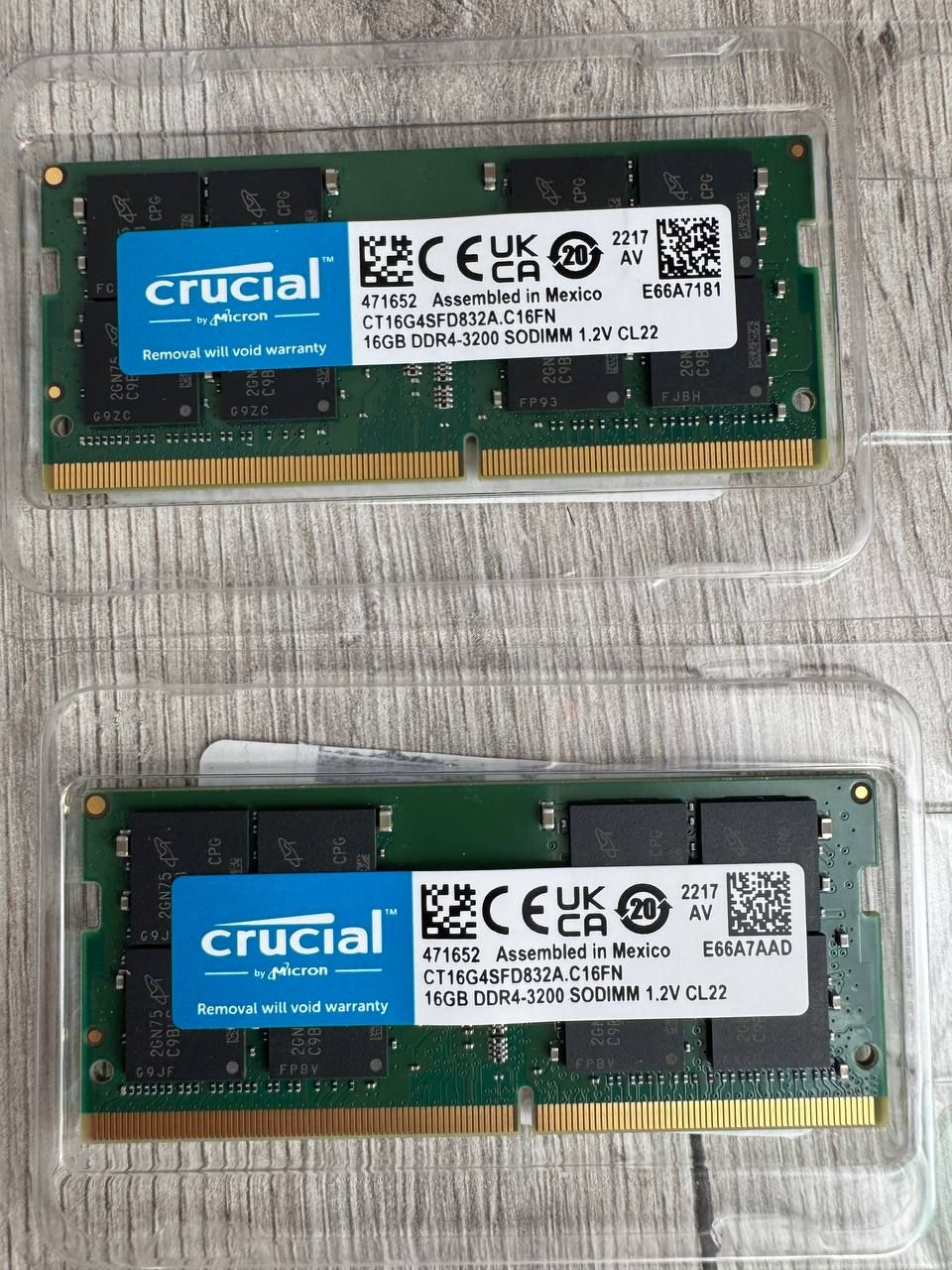 Оперативна памʼять Crucial DDR4 SODIMM 16GB 3200MHz (CT16G4SFRA32A)