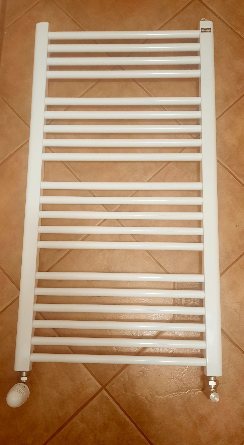 Grzejnik łazienkowy pionowy 95x50 Gorgiel plus Termostat