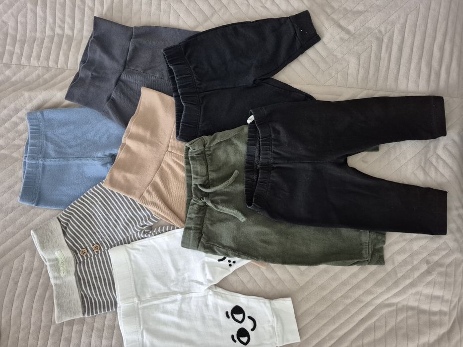 8 pak spodni niemowlęcych dla dziecka 0-5 miesięcy