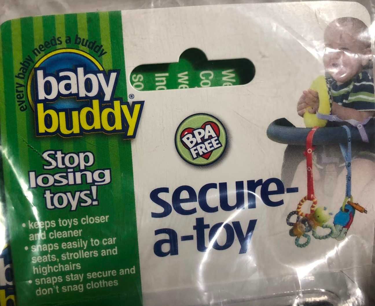 Ремінець безпеки для кріплення іграшок Baby Buddy Secure-A-Toy 4шт