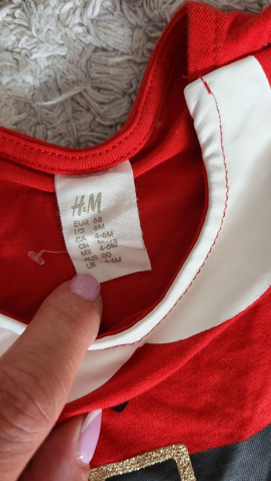 68 H&M NOWA czerwona świąteczna sukienka na Święta Boże Narodzenie