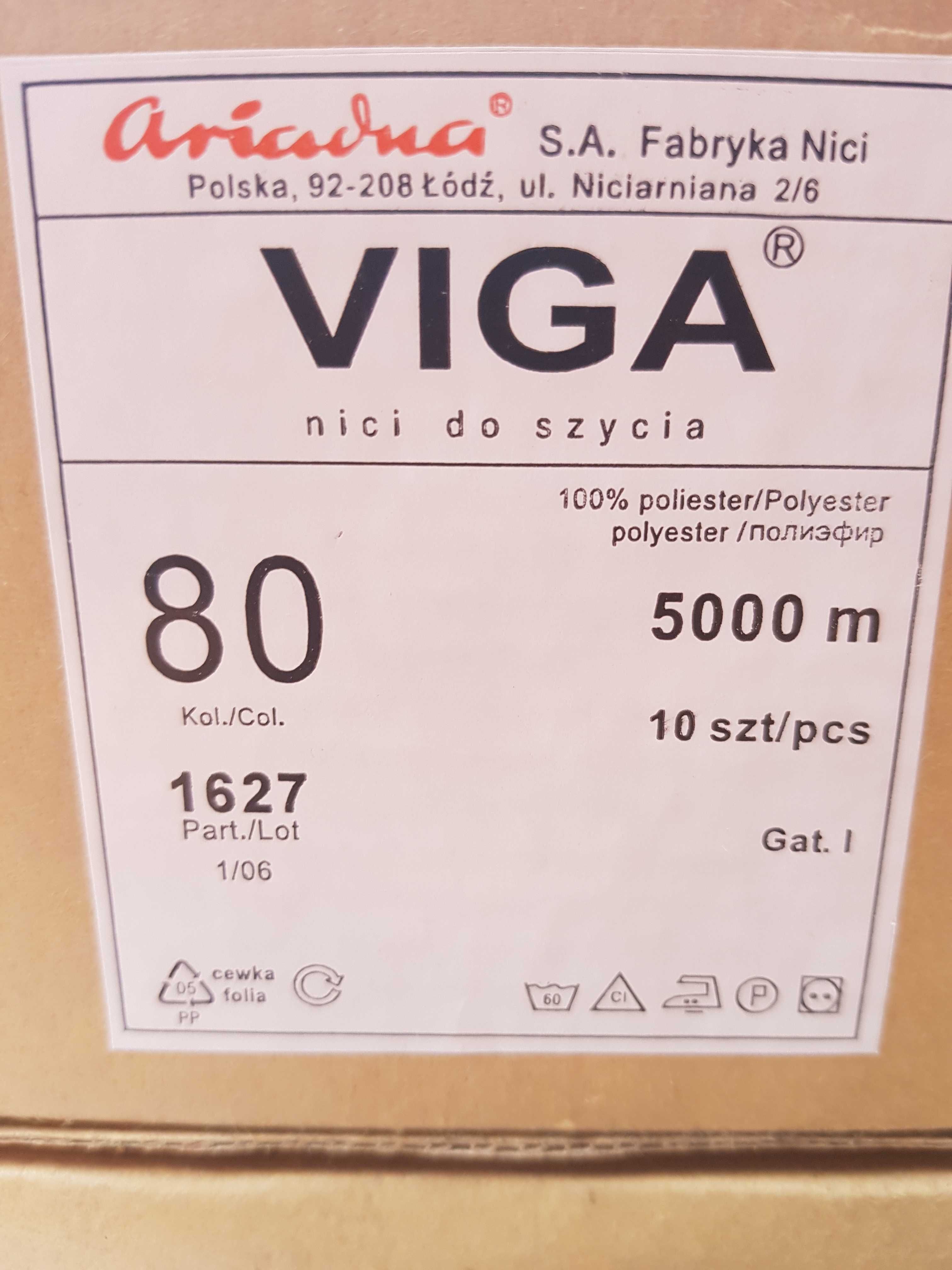 Nici do szycia Ariadna Viga duże 80/5000m zestaw 20 szt