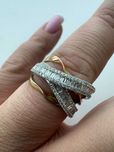 Pierścionek z diamentami naturalnymi 0.90 CT HRD Infinity bagiety