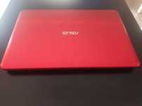 Czerwony Laptop ASUS 15,6" + torba + mysz