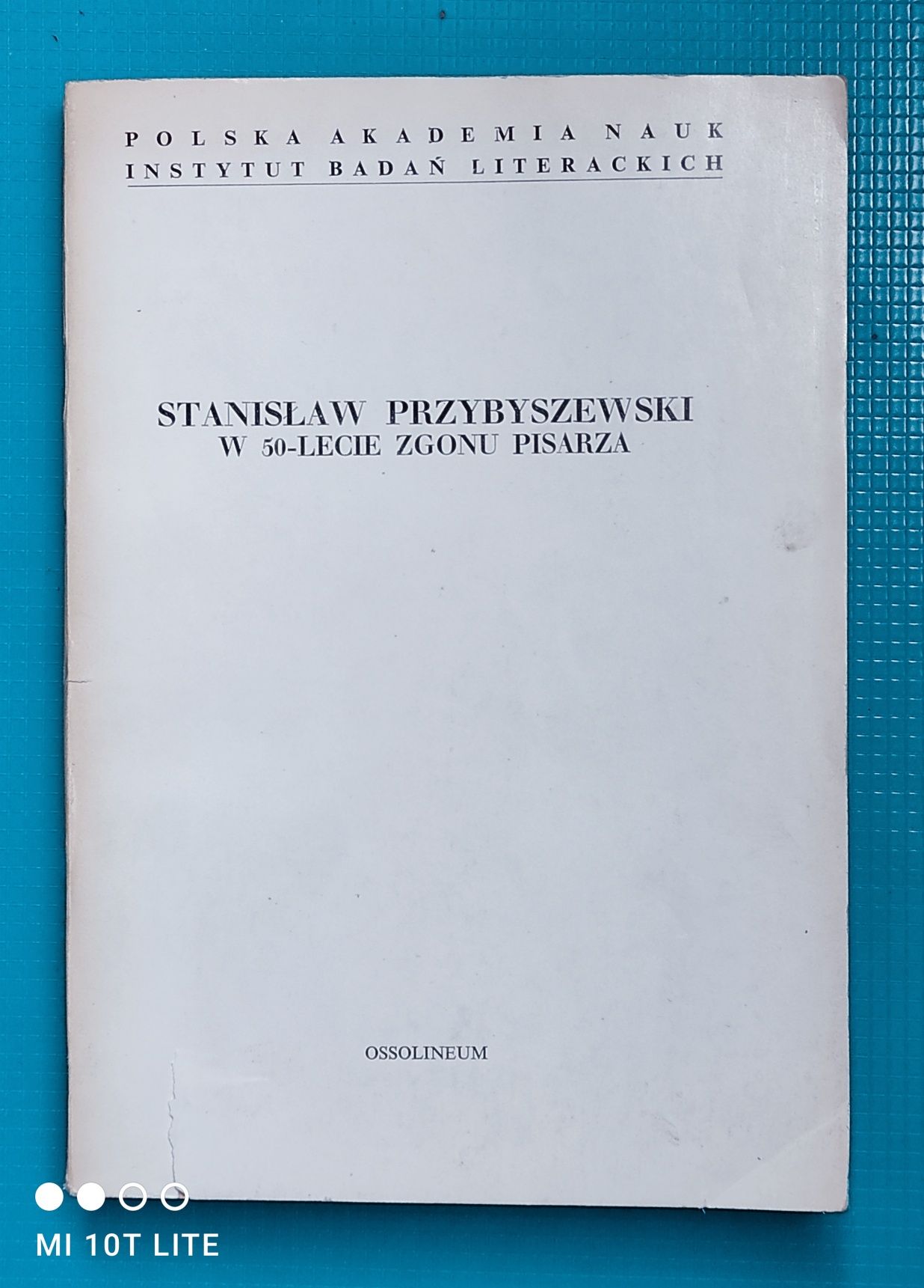 Stanisław Przybyszewski w 50-lecie zgonu pisarza -Praca zbiorowa. Mi s