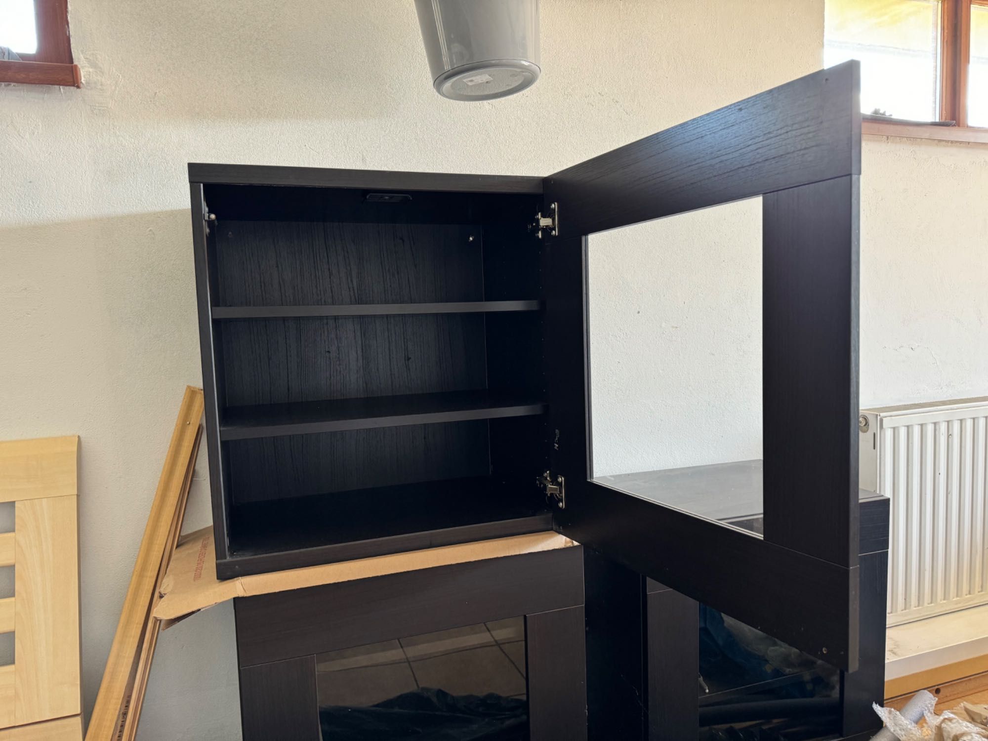 Ikea szafka Besta - 3 szafki wiszące przeszklone