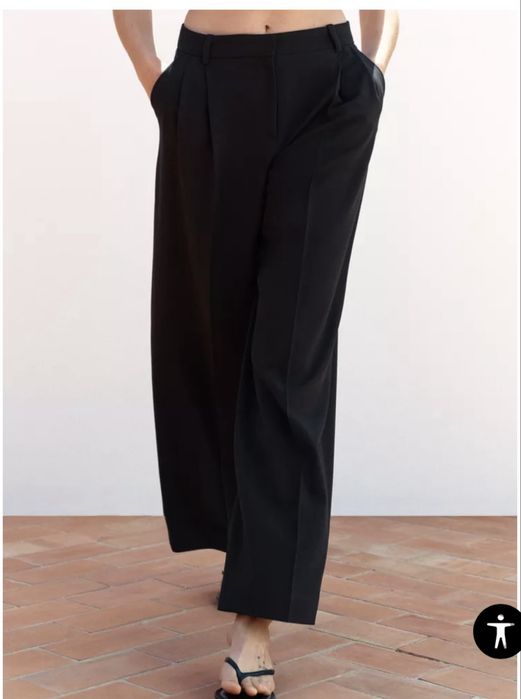 Брюки Zara прямые с защипами