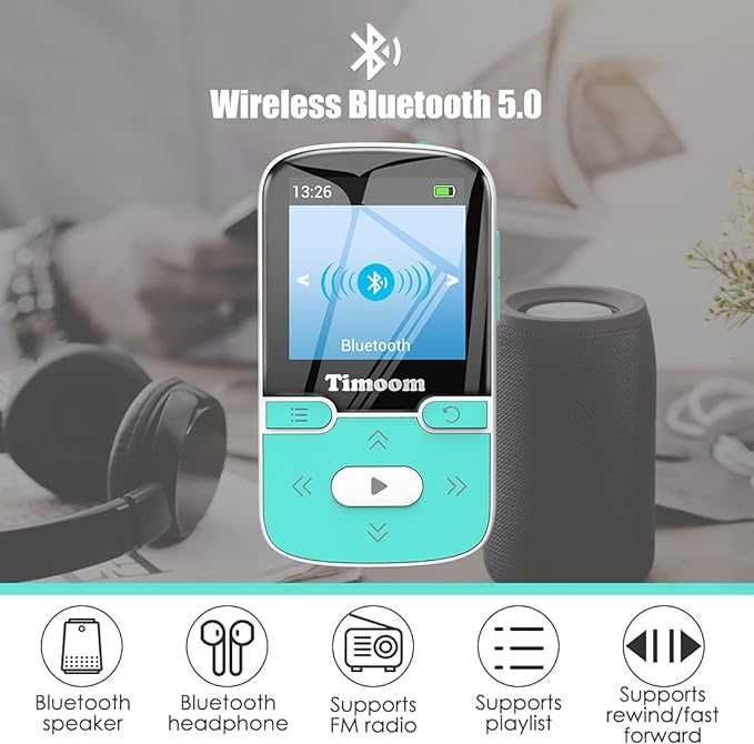 Odtwarzacz MP3 Timoom Bluetooth 32 GB