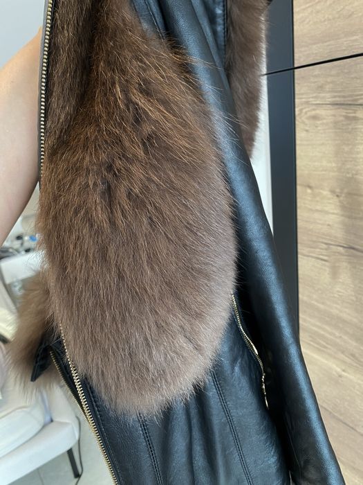 Kurtka skórzana zimowa z futrem