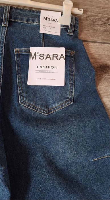 Spodnie jeans M.Sara przeszycie rozmiar S