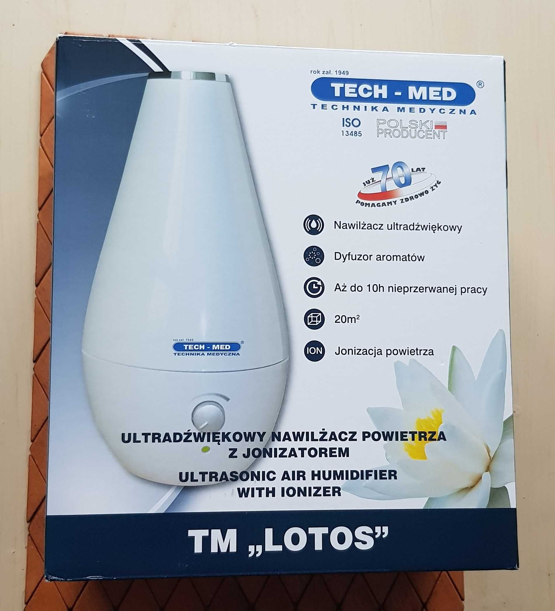 Ultradźwiękowy nawilżacz powietrza, dyfuzor TM "LOTOS"