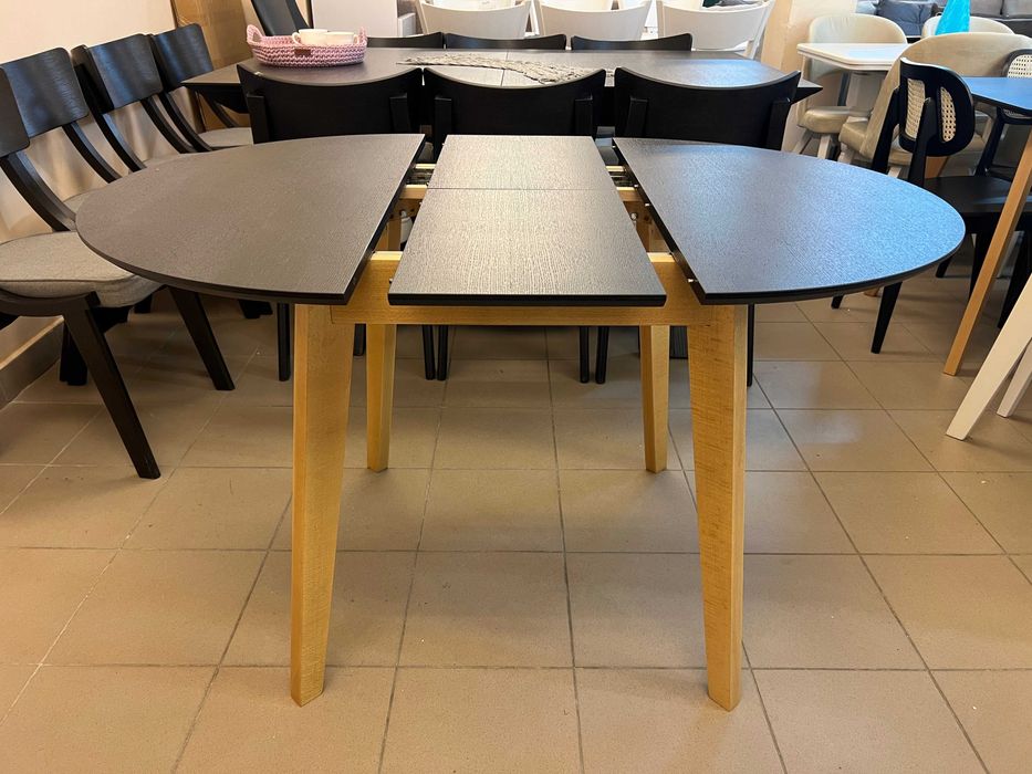 Стіл Марс Д90+30 кухонний круглий розкладний буковий на кухню бук