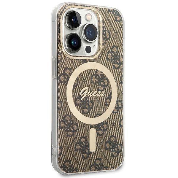 Guess GUHMP15LH4STW iPhone 15 Pro6.1" brązowy/brown hardcase IML 4