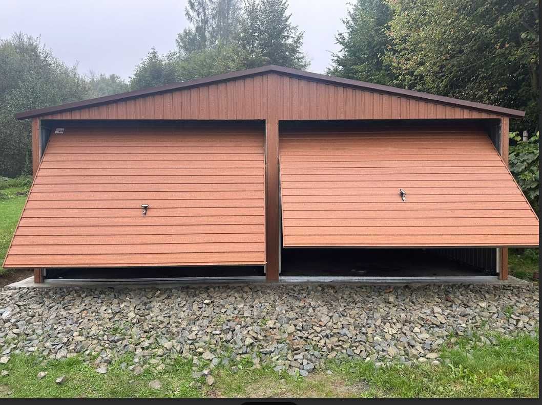 Garaż  blaszany 6x5, garaż drewnopodobny, solidna konstrukcja