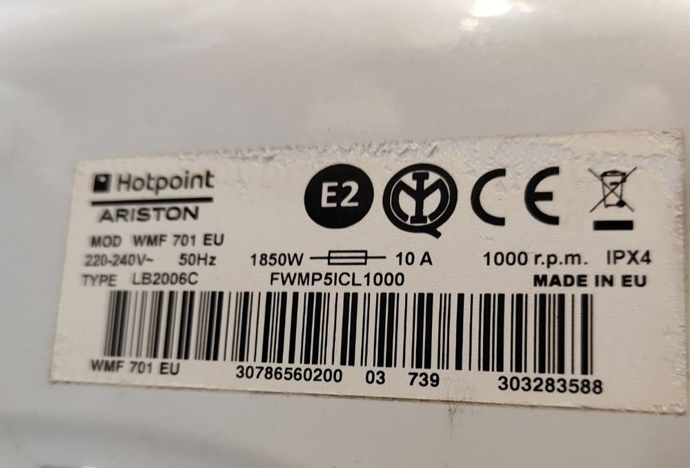 Máquina lavar roupa Ariston hotpoint para peças