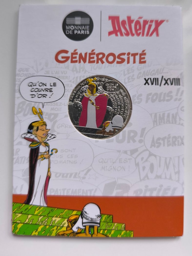 Moeda 10€ prata - Astérix "Generosité