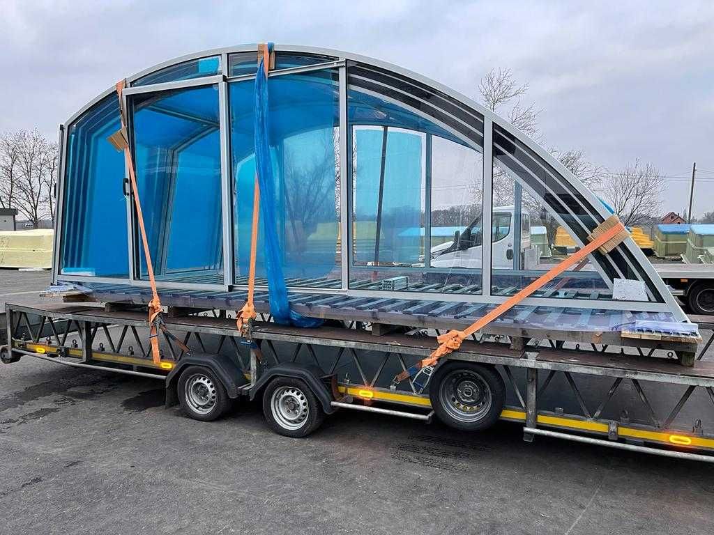 Zadaszenie basenowe przykrycie Monaco 8,80 x 5,00 x 2,20m wysokie !