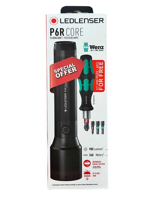 Продам ліхтарик Ledlenser P6r Core + комплект WERA
