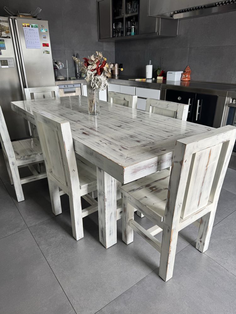 Mesa madeira branco