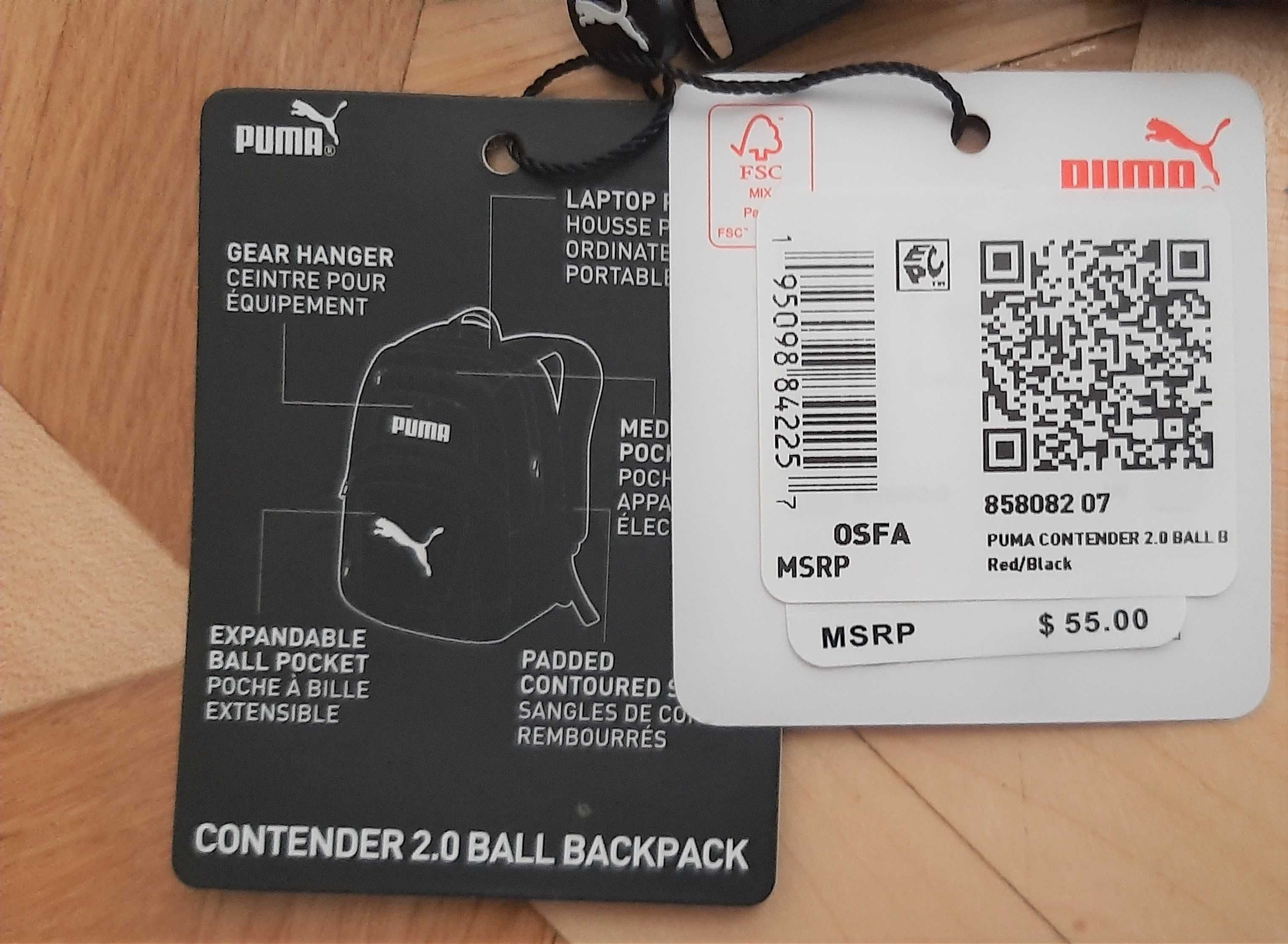 Oryginalny NOWY Plecak PUMA Contender 2.0 Ball Backpack