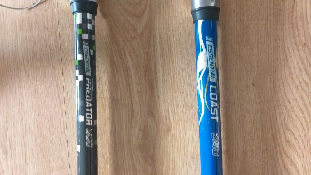 Canas pesca com carretos