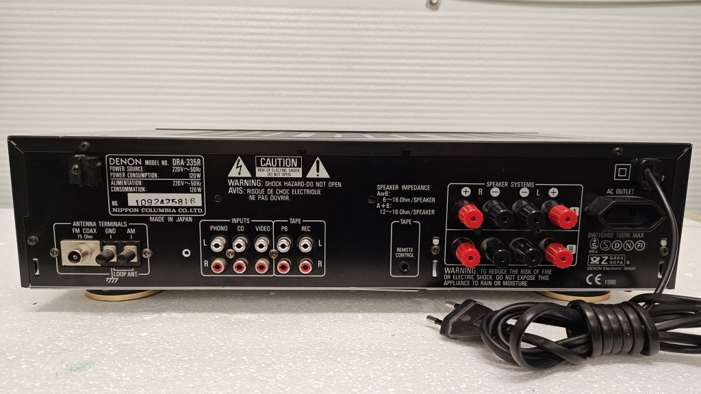 DENON DRA-335R amplituner stereo HI-FI.