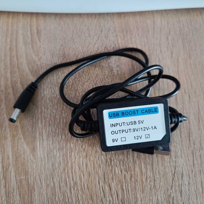 Кабель живлення роутера від павербанку 5v to 12v.