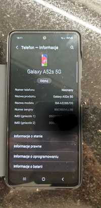 Samsung A52S 5G z 2szt dedykowanymi etui