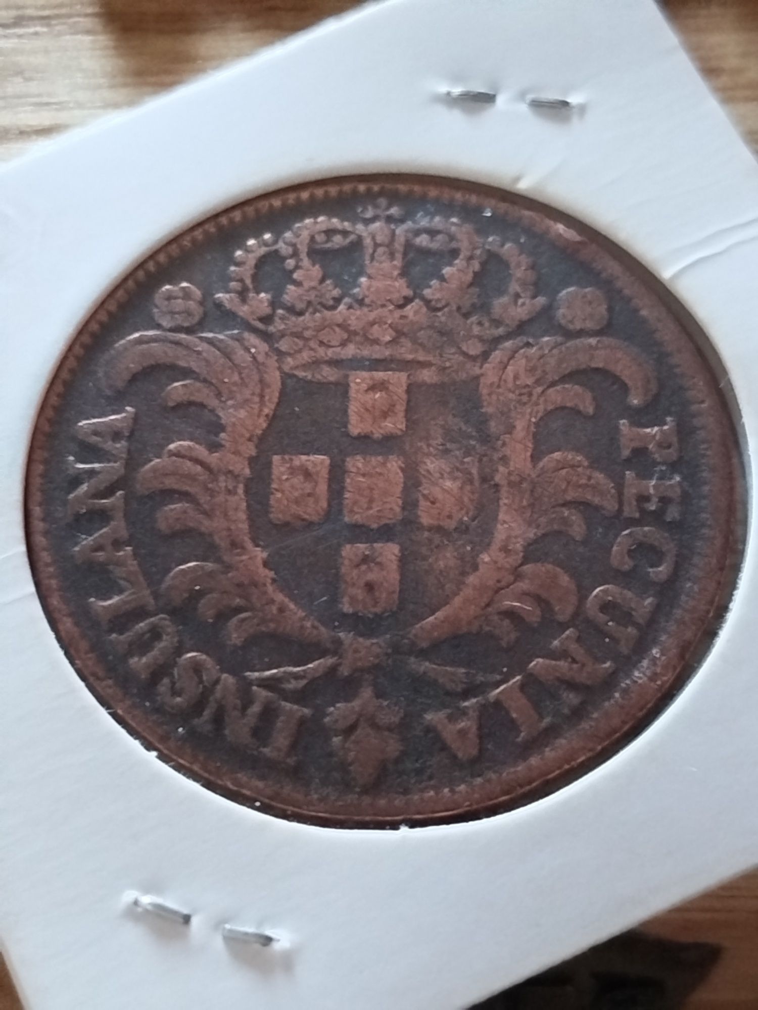 Moeda de 10 Reis 1750 Rei D José I em Cobre Monarquia