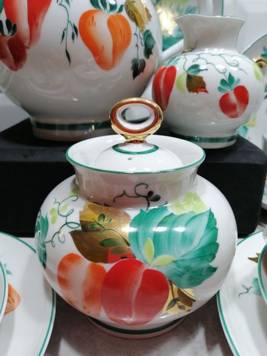 Serwis do herbaty,, Truskawki"porcelana Lomonosow ZSRR