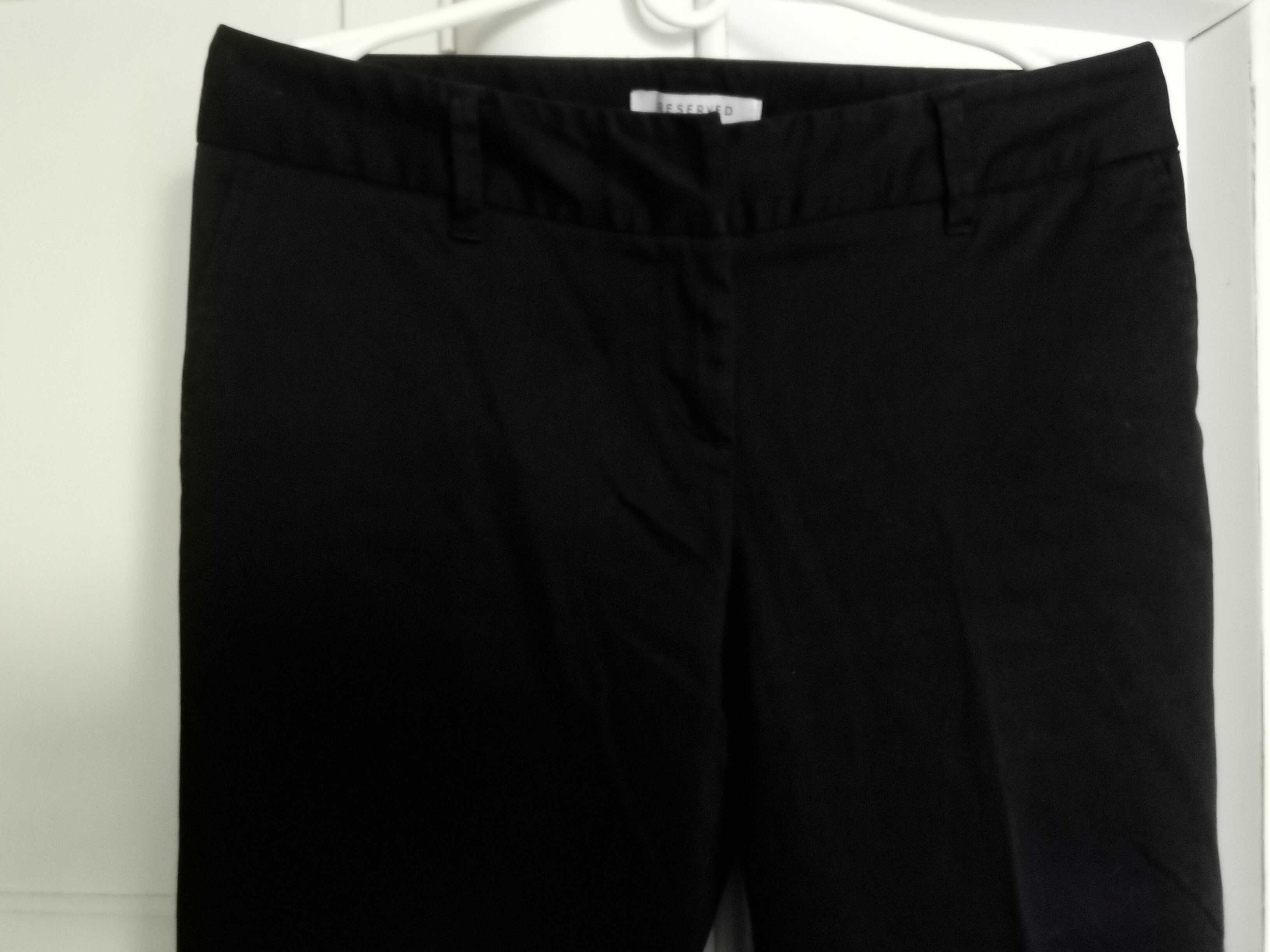 Spodnie Reserved damskie 38 M czarne eleganckie kanty