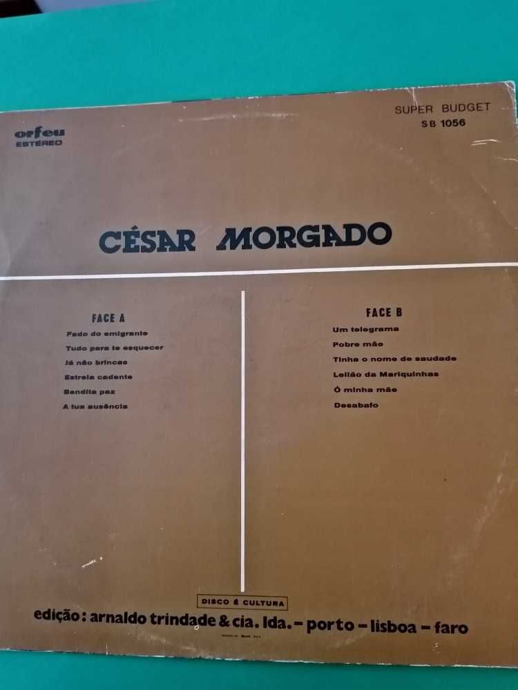 Disco vinil LP, Fado do Emigrante de César Morgado