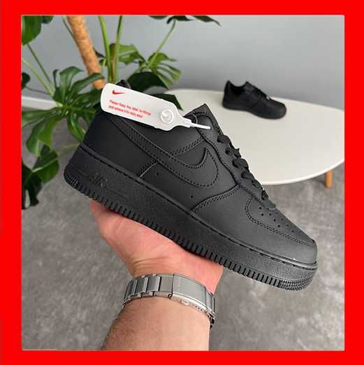 БЕЗ ПЕРЕДПЛАТИ‼️ Кросівки Nike Air Force 1 чорні / 36-46