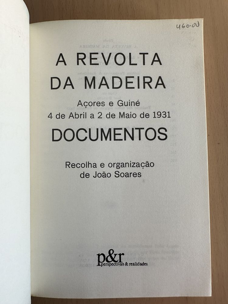 Livro “A revolta da Madeira”