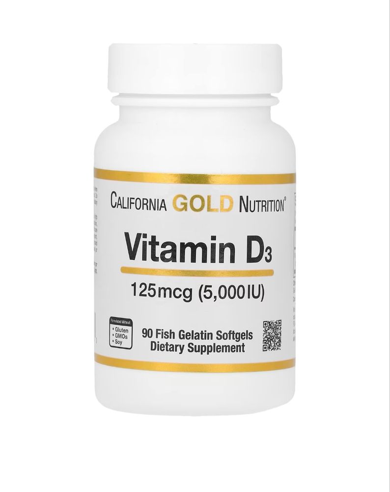 Вітамін D3 (50 мкг / 5000 МО) від California Gold Nutrition®
