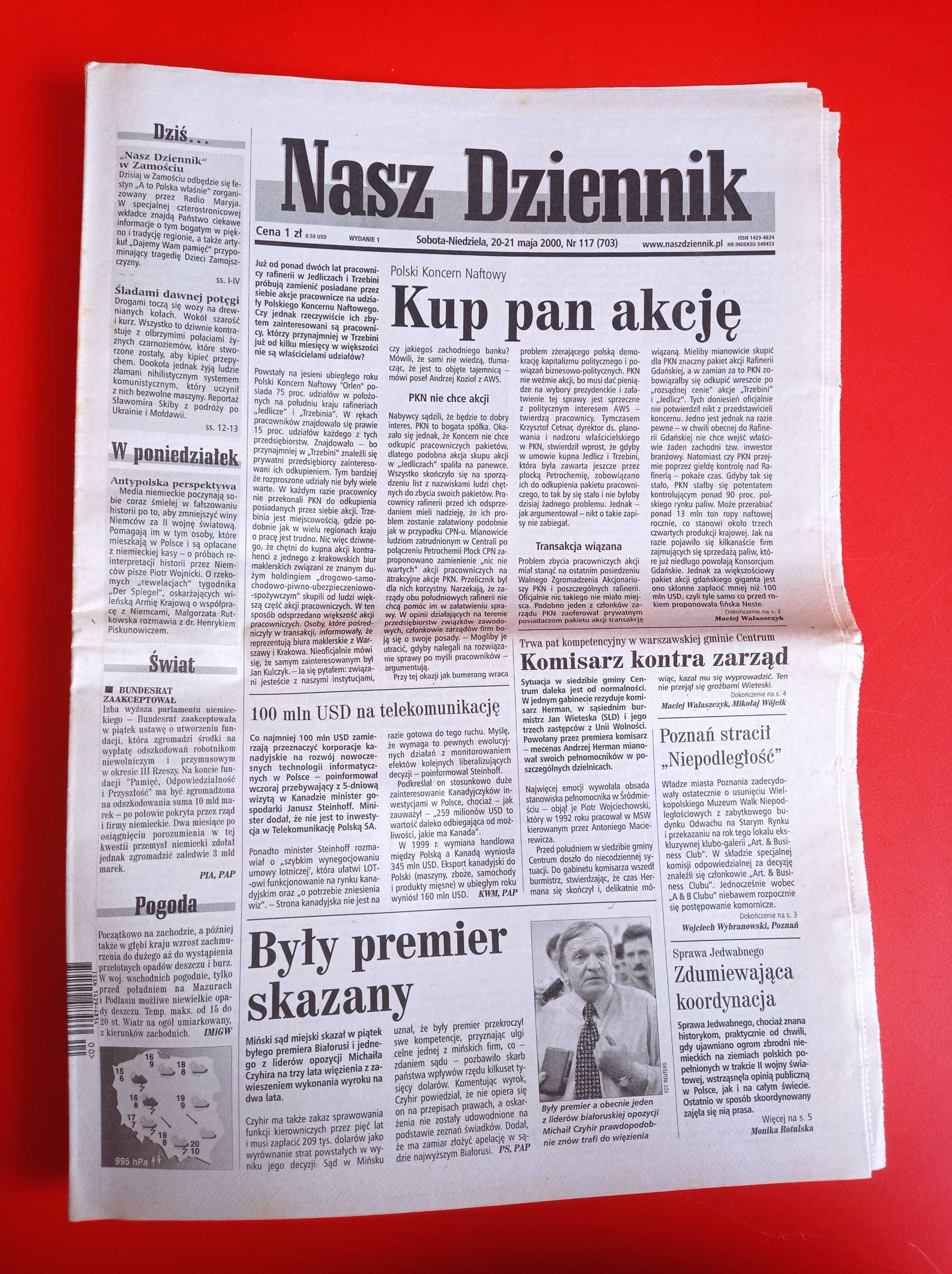 Nasz Dziennik, nr 117/2000, 20-21 maja 2000