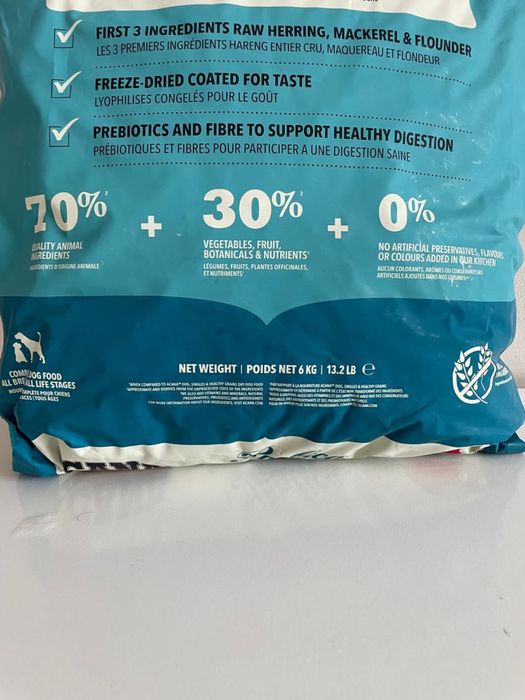 ACANA Highest Protein Pacifica Dog 2 кг 6 кг 11.4 кг корм для собак