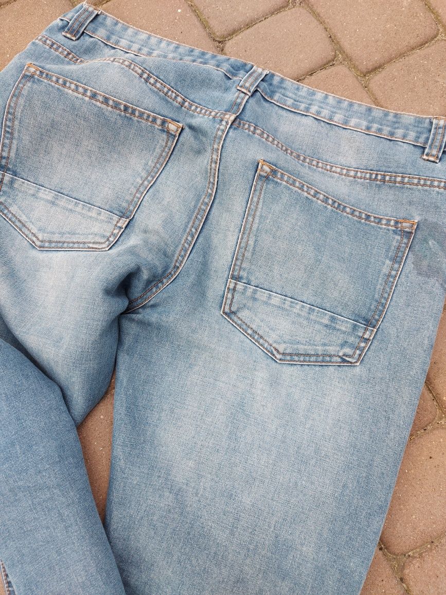 Spodnie męskie dżinsowe proste